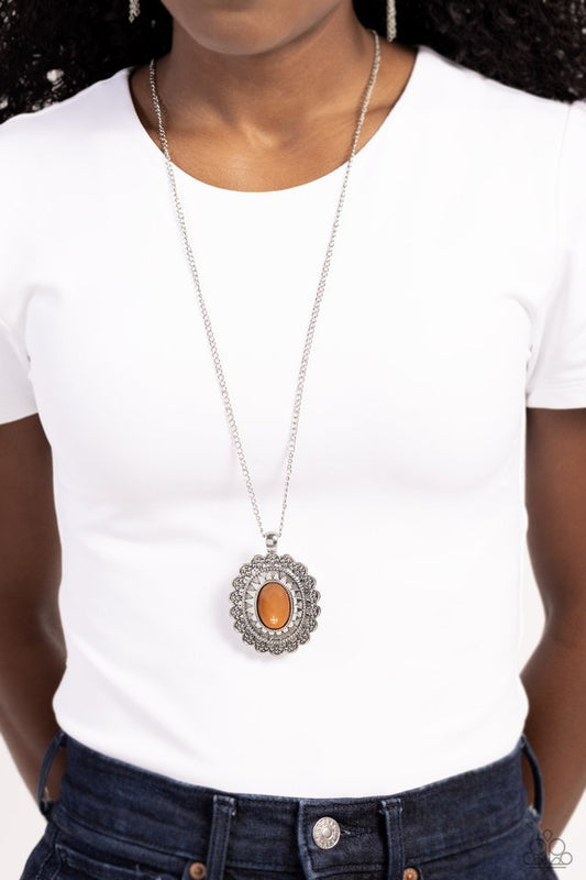 ​Mesa Medallion - Brown - Paparazzi Necklace Image