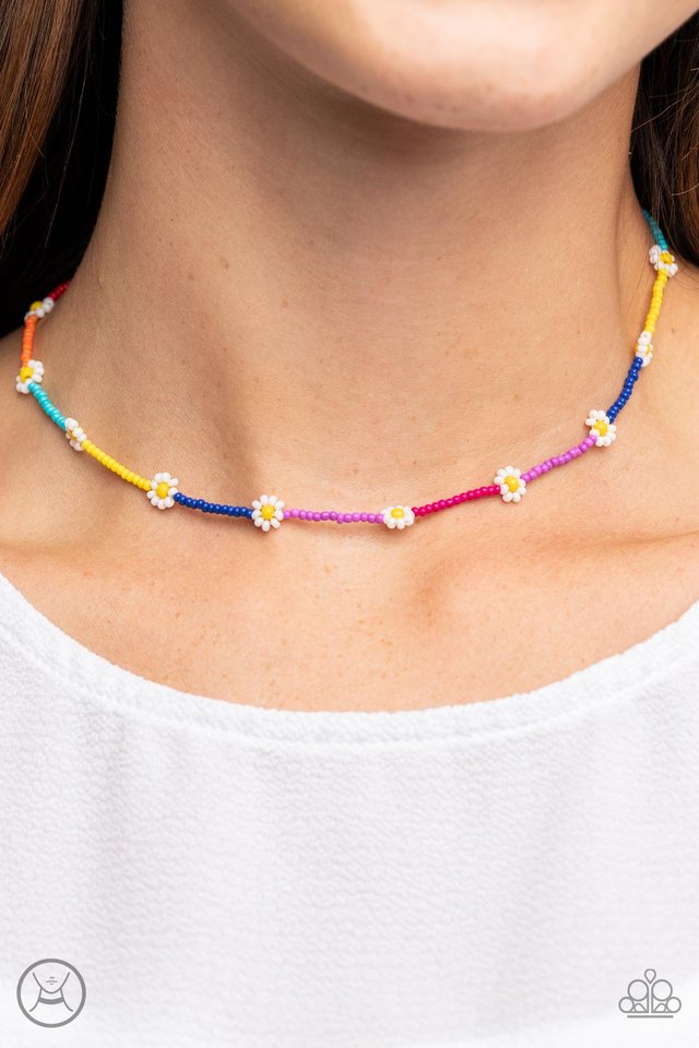 Colorfully Flower Child - Multi - Paparazzi Necklace Image