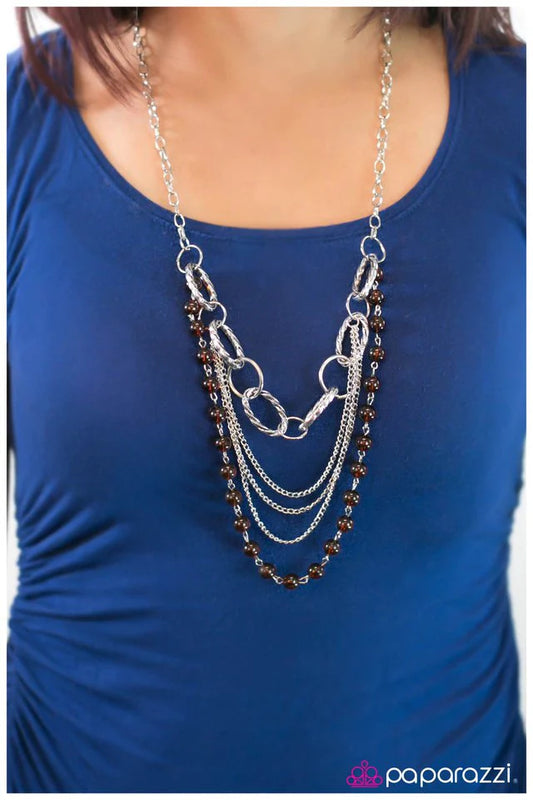 Paparazzi Necklace ~ A Subtle Reminder - Brown