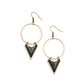 ​Sahara Shark - Brass - Paparazzi Earring Image