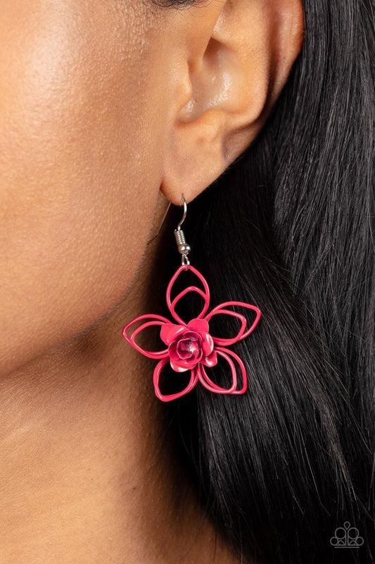 ​Botanical Bonanza - Pink - Paparazzi Earring Image