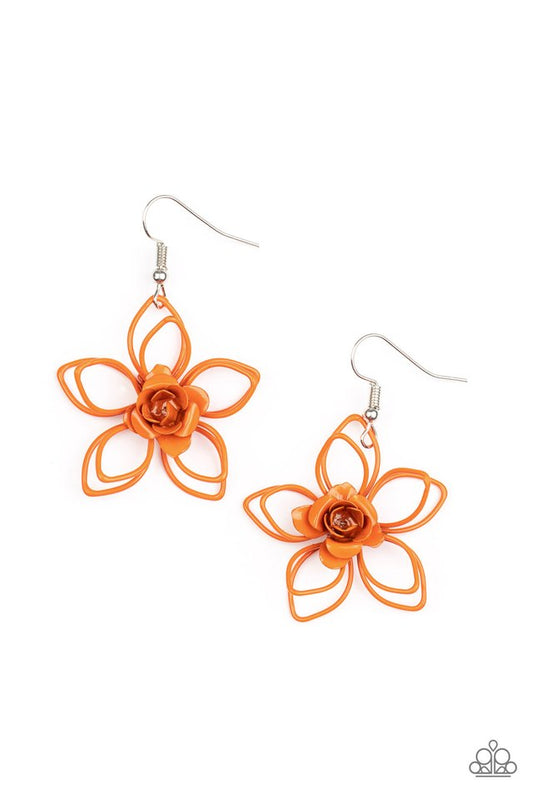 ​Botanical Bonanza - Orange - Paparazzi Earring Image