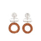 Woven Whimsicality - Brown - Paparazzi Earring Image