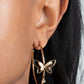 ​Full Out Flutter - Gold - Paparazzi Earring Image