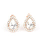 ​Cosmic Castles - Rose Gold - Paparazzi Earring Image