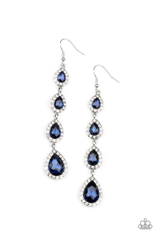 Confidently Classy - Blue - Paparazzi Earring Image