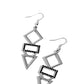 ​Glamorously Geometric - Black - Paparazzi Earring Image