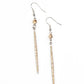 ​Skyscraping Shimmer - Brown - Paparazzi Earring Image