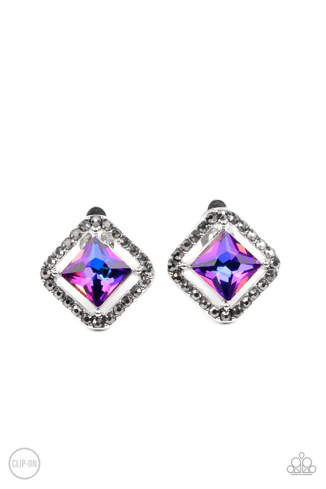 Cosmic Catwalk - Purple - Paparazzi Earring Image