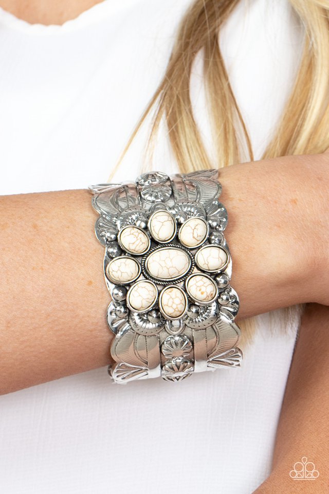 ​Southern Eden - White - Paparazzi Bracelet Image