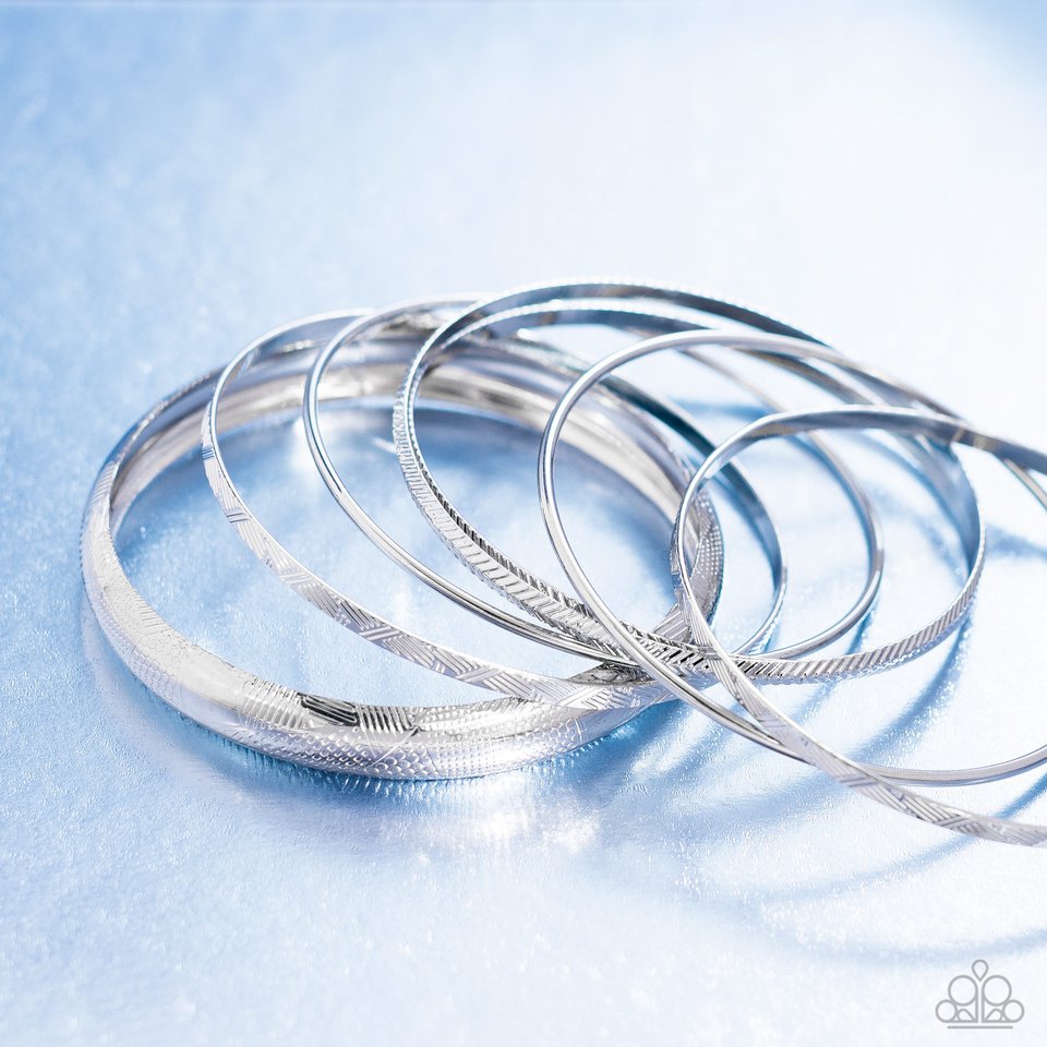 Stackable Stunner - Silver - Paparazzi Bracelet Image
