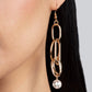 Park Avenue Princess - Gold - Paparazzi Earring Image