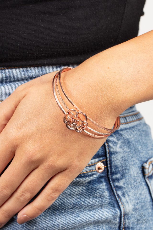 Rosy Repose - Copper - Paparazzi Bracelet Image