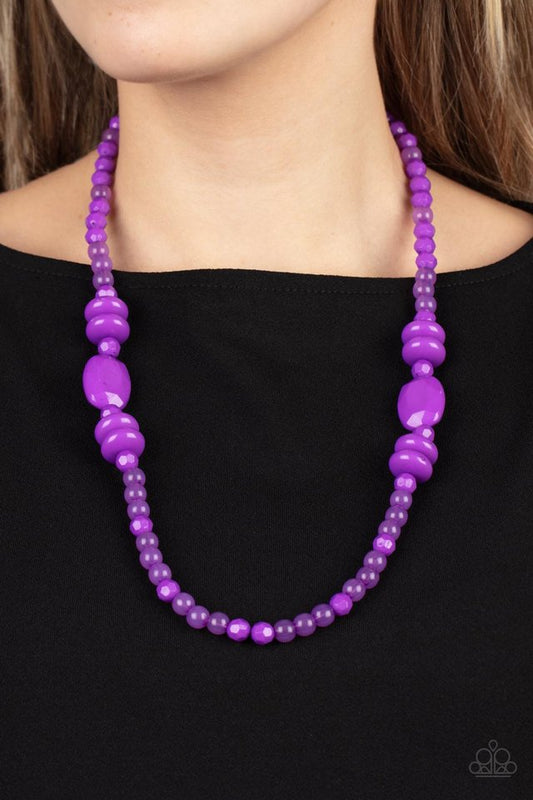 Tropical Tourist - Purple - Paparazzi Necklace Image