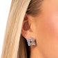 ​Times Square Scandalous - White - Paparazzi Earring Image