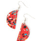 ​​Flashdance Fashionista - Red - Paparazzi Earring Image