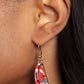 ​​Flashdance Fashionista - Red - Paparazzi Earring Image