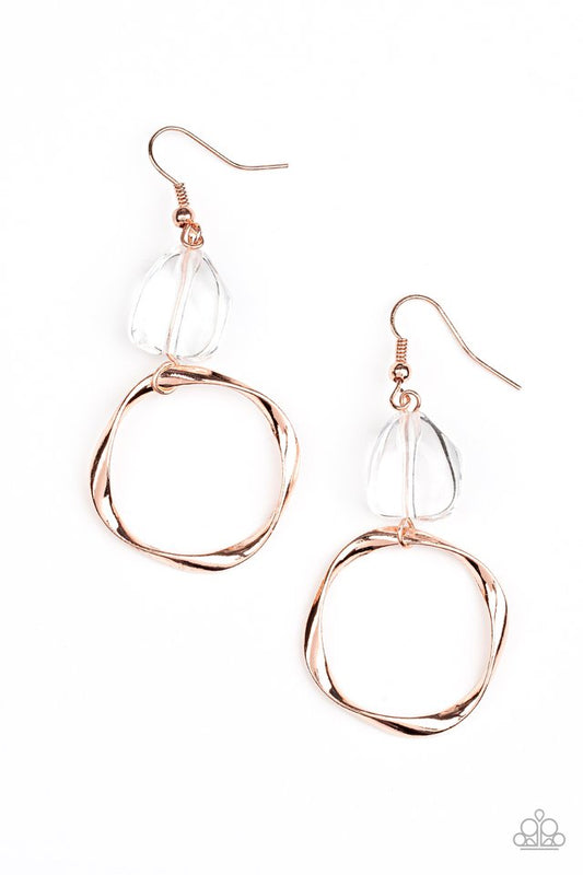 ​All Clear - Copper - Paparazzi Earring Image