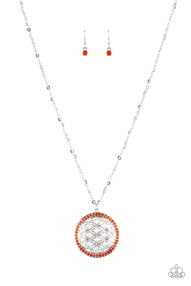 ​Tearoom Twinkle - Orange - Paparazzi Necklace Image