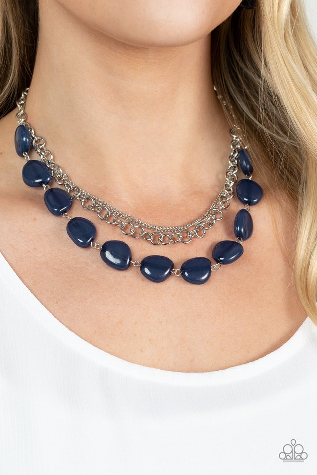 Pumped Up Posh - Blue - Paparazzi Necklace Image