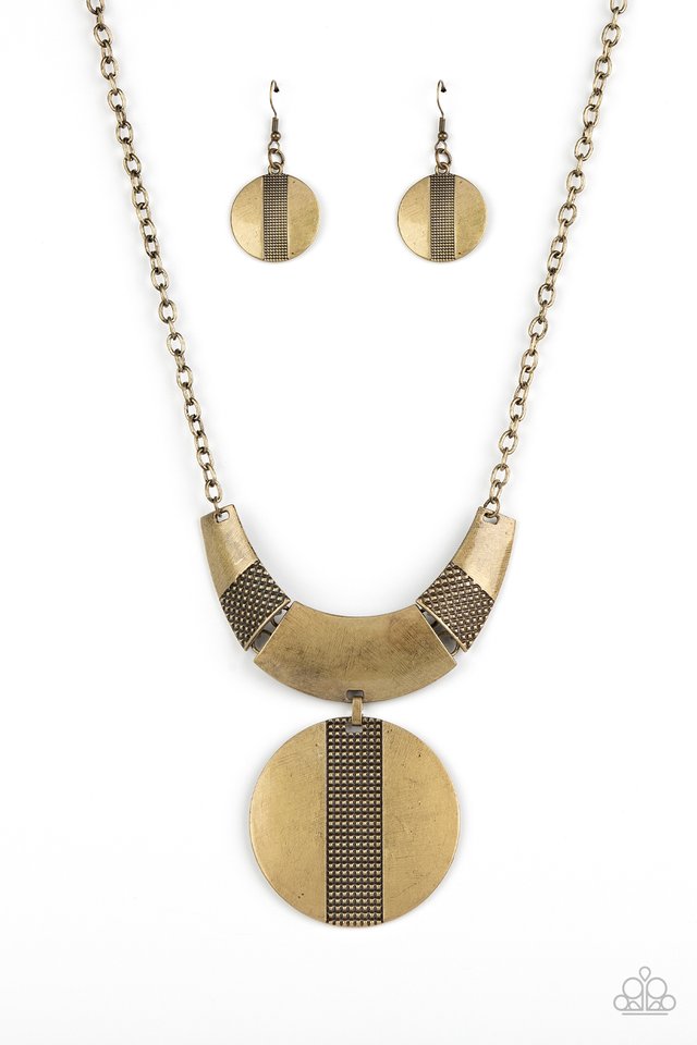 ​Metallic Enchantress - Brass - Paparazzi Necklace Image