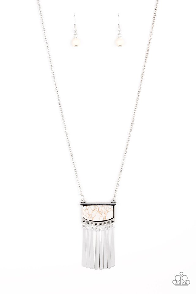 Plateau Pioneer - White - Paparazzi Necklace Image