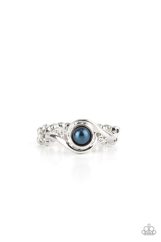 ​Pearly Pizzazz - Blue - Paparazzi Ring Image