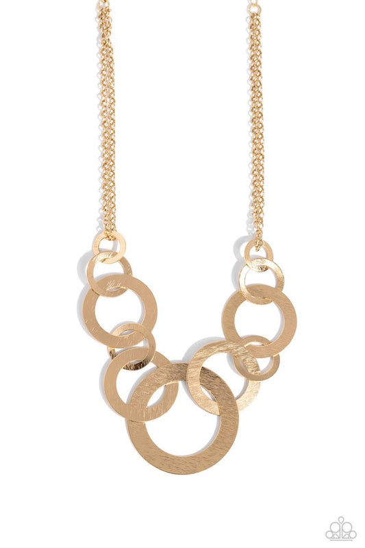 ​Uptown Links - Gold - Paparazzi Necklace Image