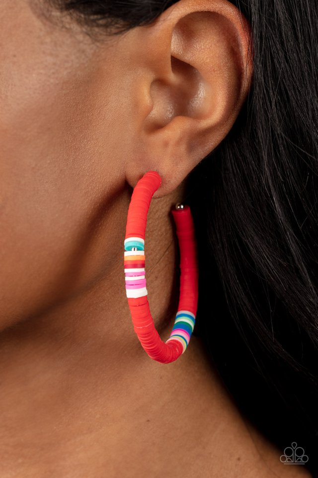 Paparazzi Earring ~ Colorfully Contagious - Red – Paparazzi Jewelry ...