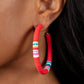 Colorfully Contagious - Red - Paparazzi Earring Image