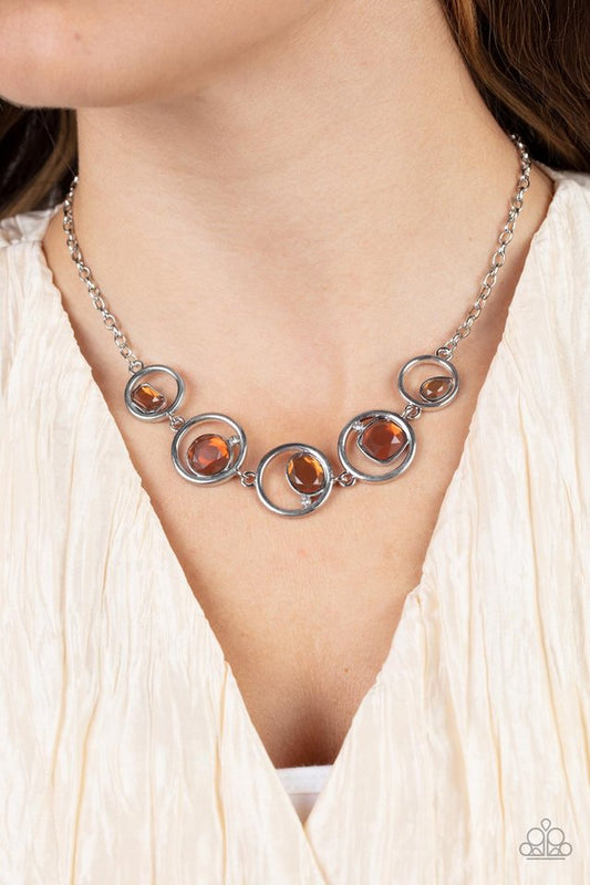 Big Night Out - Brown - Paparazzi Necklace Image