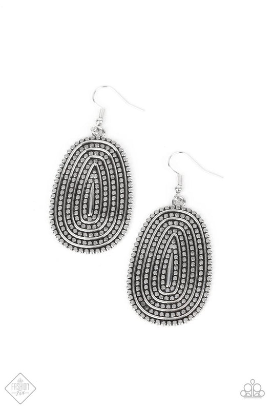 ​Desert Climate - Silver - Paparazzi Earring Image