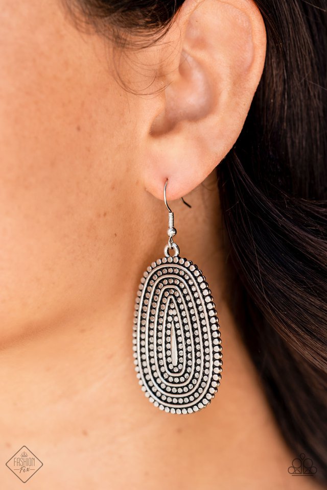 ​Desert Climate - Silver - Paparazzi Earring Image