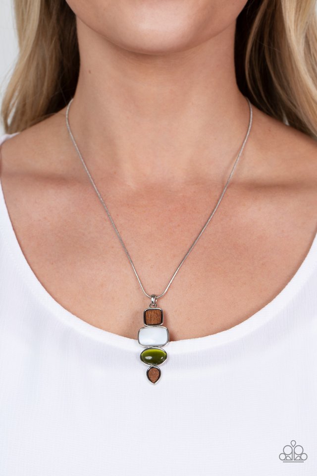 Elemental Energy - Green - Paparazzi Necklace Image