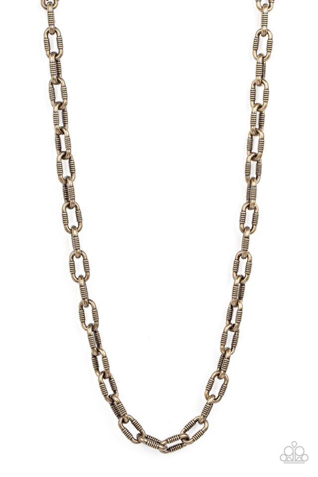 Rural Recruit - Brass - Paparazzi Necklace Image