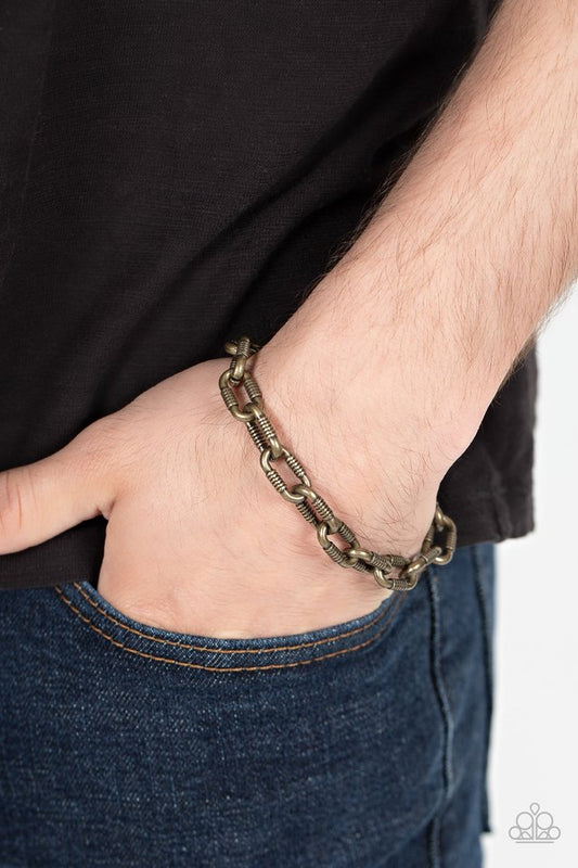 Industrial Infantry - Brass - Paparazzi Bracelet Image