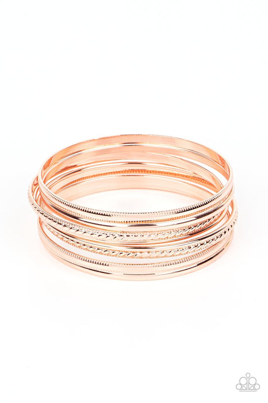 ​Stackable Shimmer - Copper - Paparazzi Bracelet Image