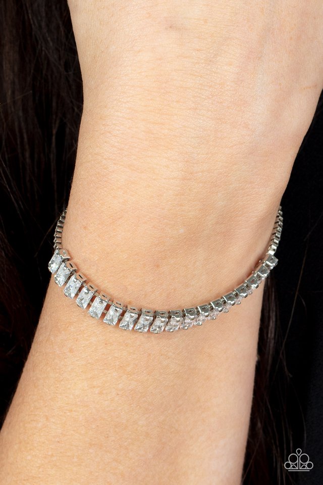 Glitz and Glimmer - White - Paparazzi Bracelet Image