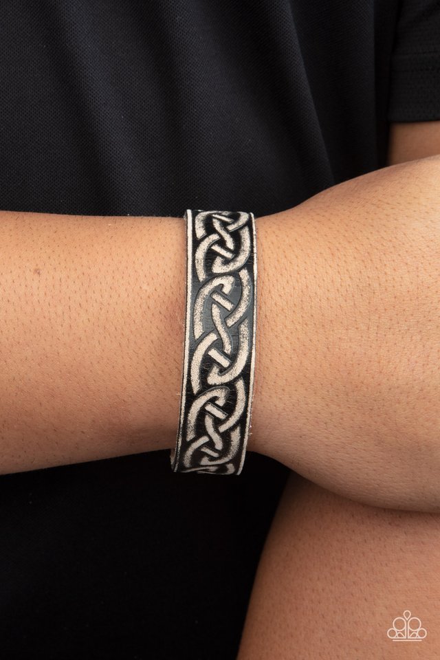 Rebel Runes - Black - Paparazzi Bracelet Image