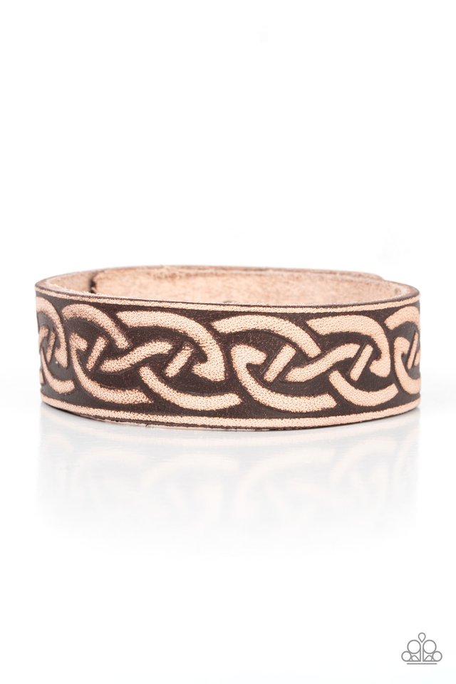 Rebel Runes - Brown - Paparazzi Bracelet Image