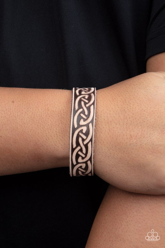 Rebel Runes - Brown - Paparazzi Bracelet Image