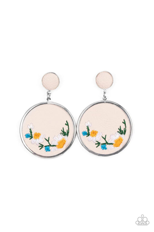 Paparazzi Earring ~ Embroidered Gardens - Multi