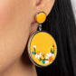 Embroidered Gardens - Yellow - Paparazzi Earring Image