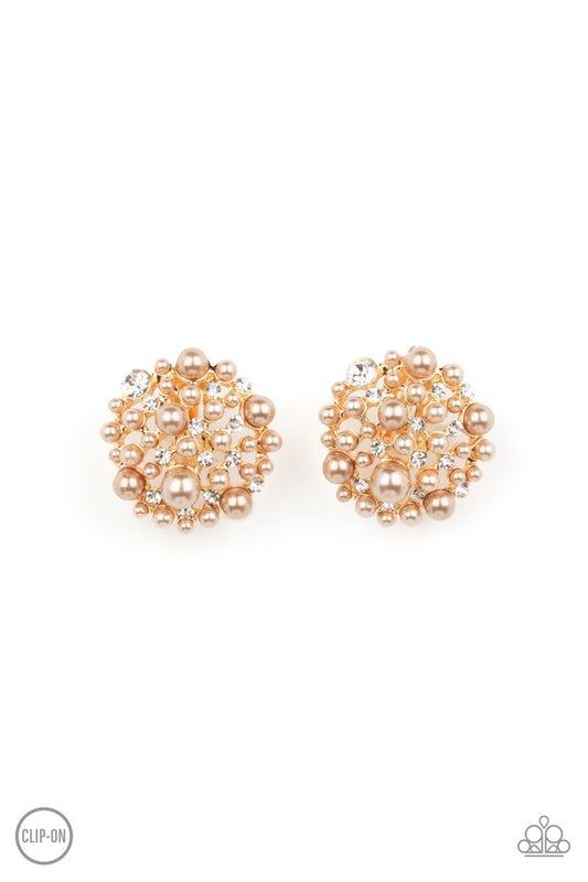 Head To Toe Twinkle - Brown - Paparazzi Earring Image