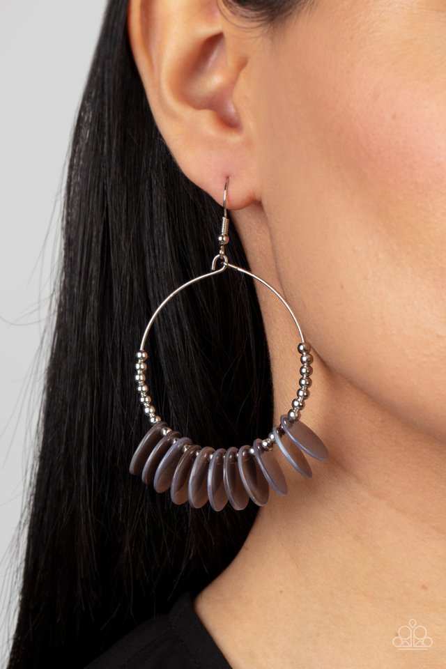 ​Caribbean Cocktail - Silver - Paparazzi Earring Image