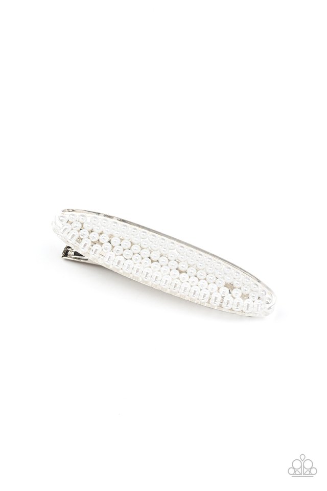 ​Pearl Pizzaz - White - Paparazzi Hair Accessories Image