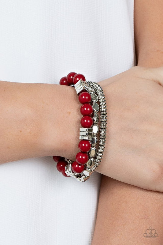 ​Tour de Tourist - Red - Paparazzi Bracelet Image