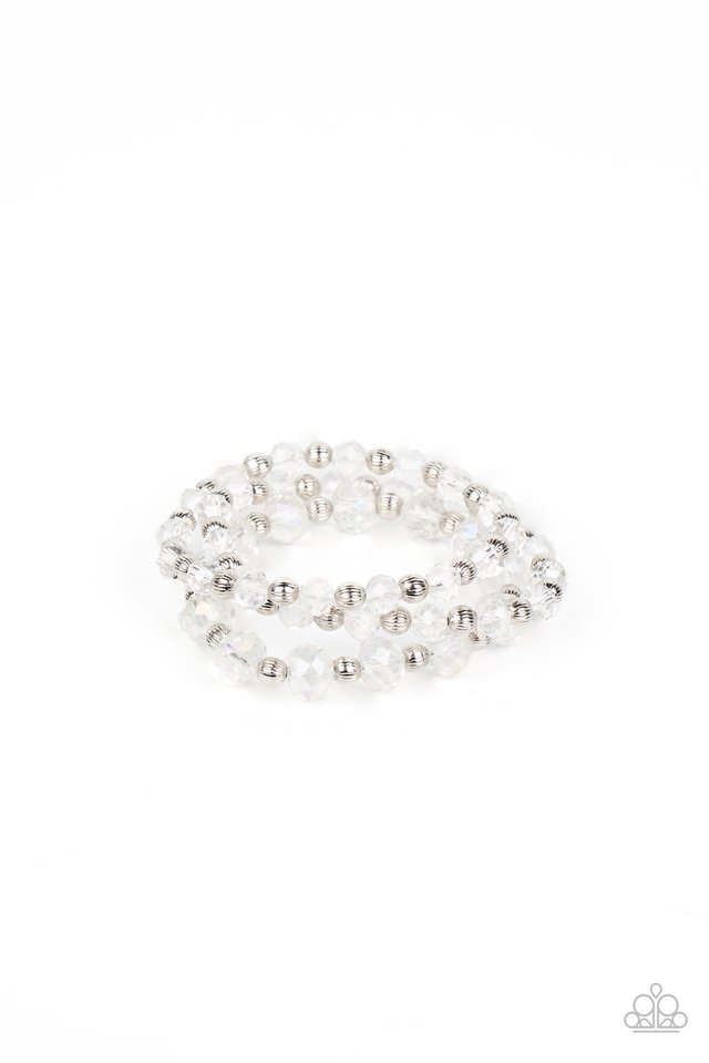 ​Eiffel Tower Tryst - White - Paparazzi Bracelet Image