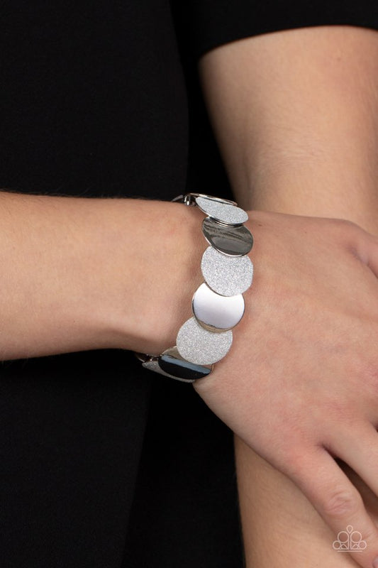 ​Demurely Disco - Silver - Paparazzi Bracelet Image