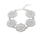 ​Blooming Bling - White - Paparazzi Bracelet Image